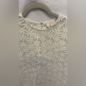 Kate Spade ♠️ White Floral Embroidered Top
